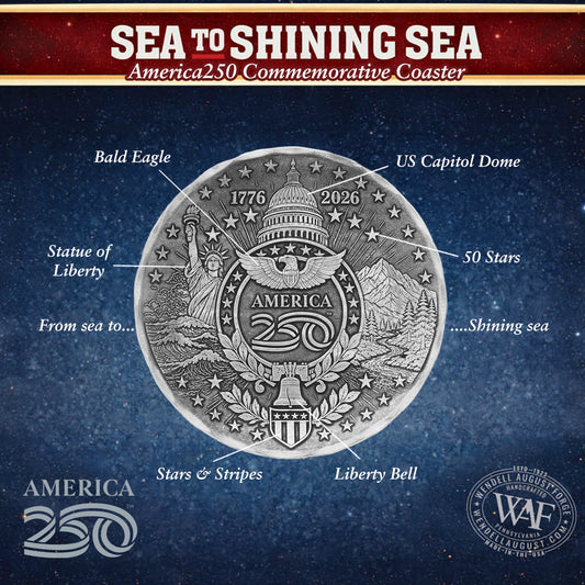 America250 Sea to Shining Sea Commemorative Coaster (Aluminum)