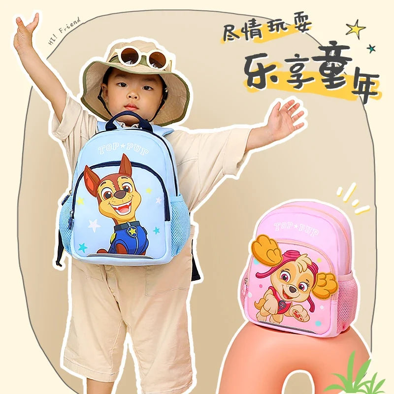 Genuine Rescue Pups Chase & Skye Travel Bag - 26cm Kids Backpack, Fashion Preschool Satchel Knapsack, Children Gift for 1-5T
