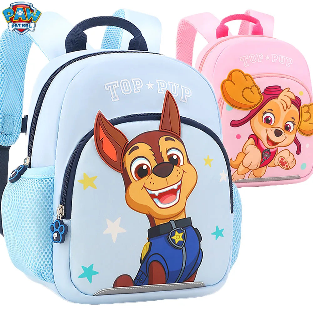 Genuine Rescue Pups Chase & Skye Travel Bag - 26cm Kids Backpack, Fashion Preschool Satchel Knapsack, Children Gift for 1-5T