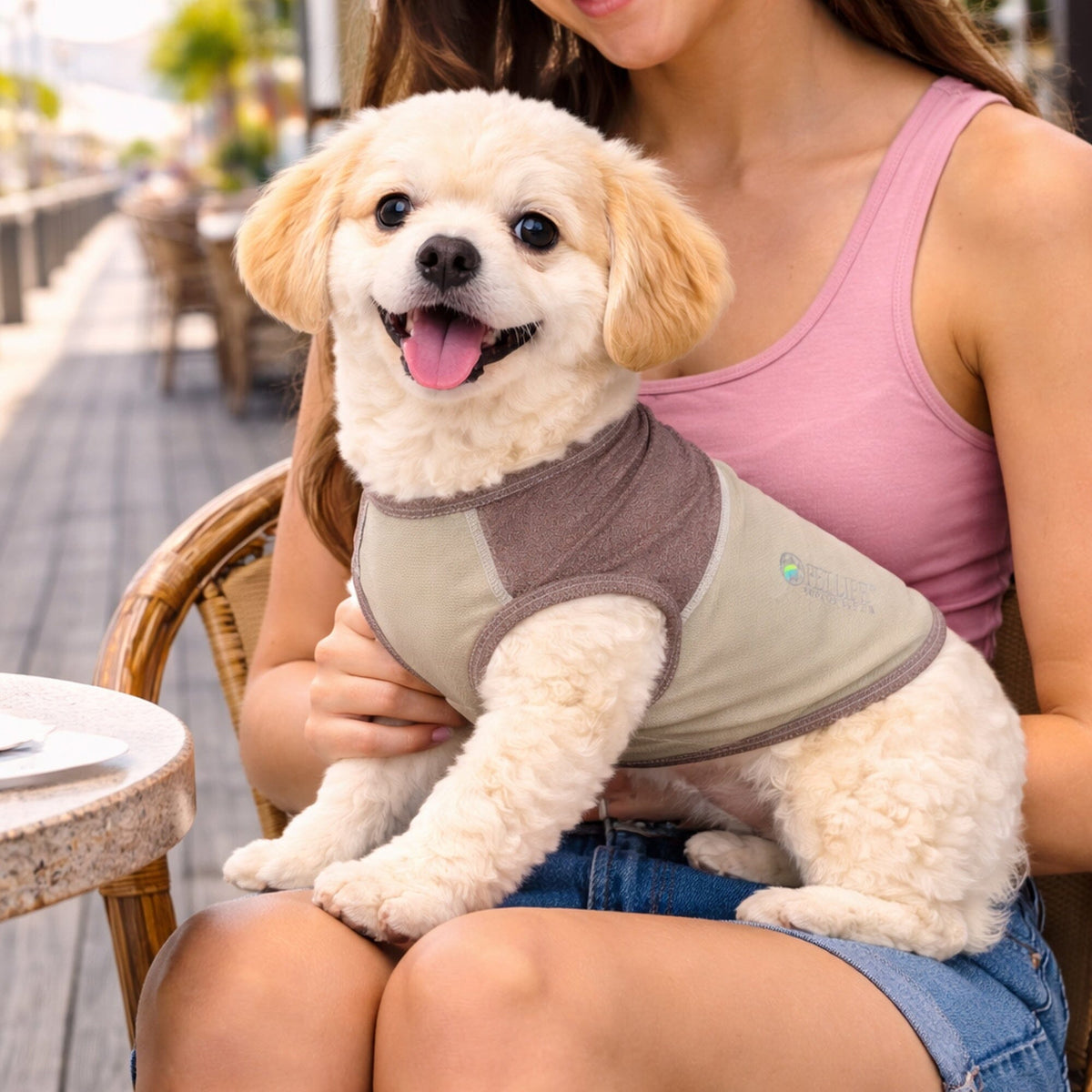 Pet Life ® Active 'Aero-Pawlse' Quick-Dry and 4-Way-Stretch Yoga Fitness Dog T-Shirt Tank Top